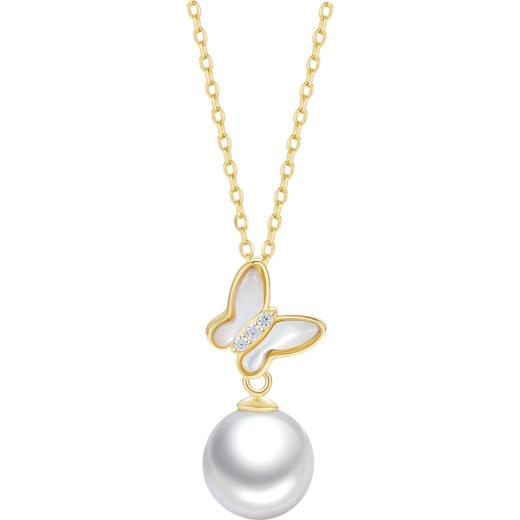 S1PC0281S1XXX0 周大生CHOW TAI SENG S925蝶恋珍珠造型项链套链时尚简约百搭 商品图0