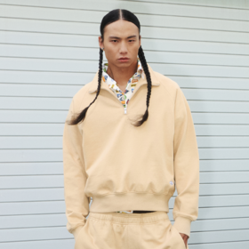 GOODBAI 916 EXPRESS 简约休闲半拉链毛圈长袖卫衣上衣