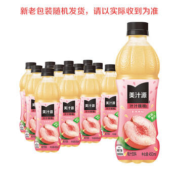 可口可乐（Coca-Cola）美汁源  汁汁桃桃饮料 450ml*12瓶  新老包装随机 商品图3