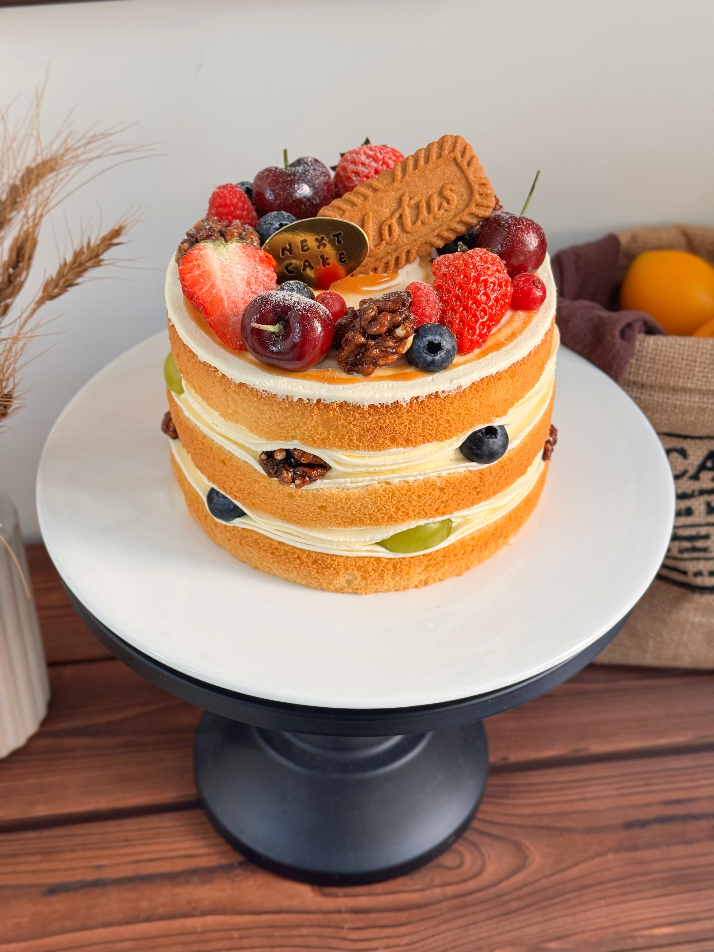 焦糖海盐咸奶油裸蛋糕