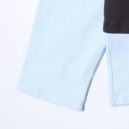 26013SDSA男装2026新款高贵轻奢潮牌简约拼接撞色半纽扣翻领长袖T恤 商品图3