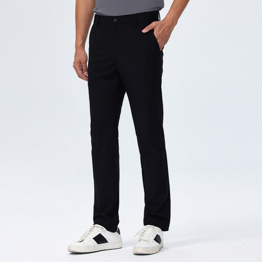 德鲨春夏新款黑色休闲裤男青年时尚直筒裤子男装弹力长裤 商品图2