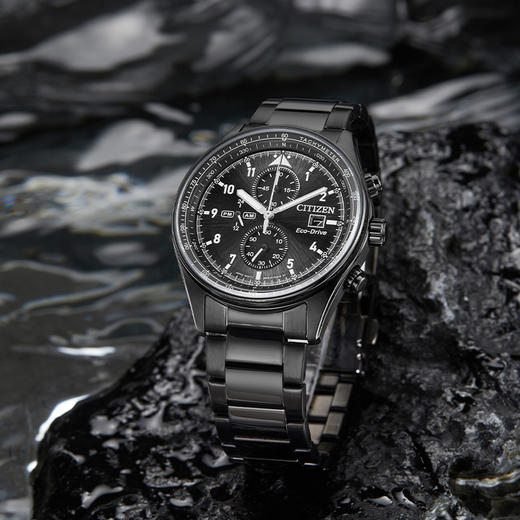 西铁城日本官方正品新款FF系列飞行风钢带光动能手表男CA0775-87E 商品图5