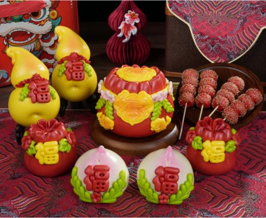 胶东花饽饽 | 现做现发，款式多样，寓意美好，胶东特色。福袋有馅（糯米、大黄米随机），颜色为蔬菜汁，放心食用。底部收口会有轻微开裂情况，不影响食用，介意慎拍⭐️顺丰快递 商品图0