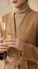 AG同款无领收腰女神款双面手工大衣（附腰带） 商品缩略图4