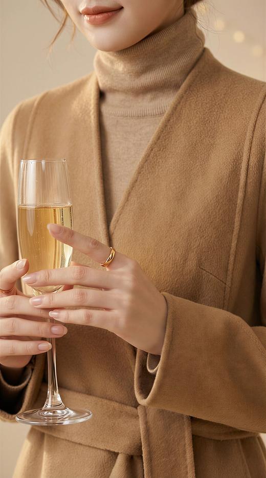 AG同款无领收腰女神款双面手工大衣（附腰带） 商品图4