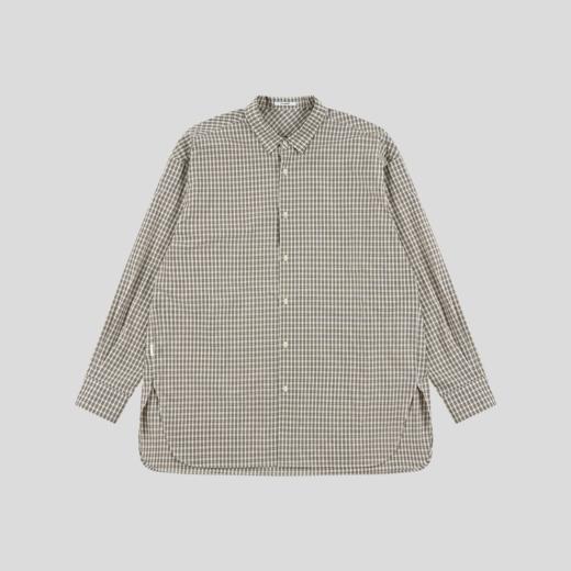 GOODBAI 916 EXPRESS 休闲刺绣格纹宽松廓形长袖衬衫男女同款 商品图2