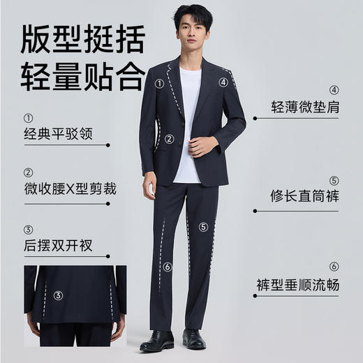 【春夏新品】十如仕西服套装精纺羊毛轻型质感春夏套西BZ05-01+SP05-03 商品图2