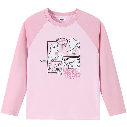 男女童圆领长袖针织衫春季新款安奈儿童装EM611744 商品图7