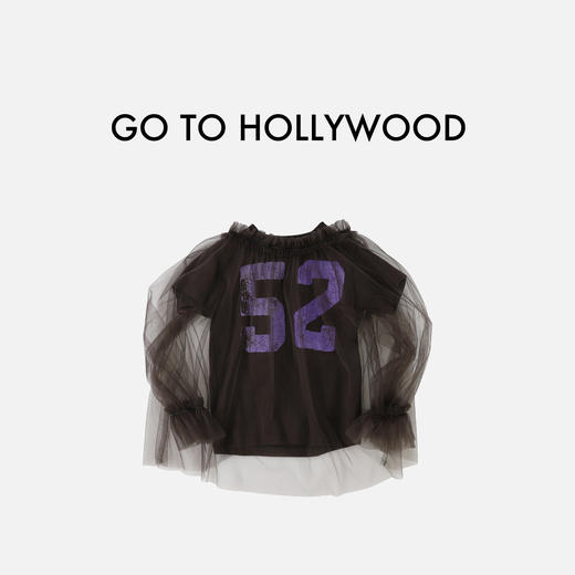 G2H日本童装 GO TO HOLLYWOOD 女童棉质针织薄纱T恤 商品图1
