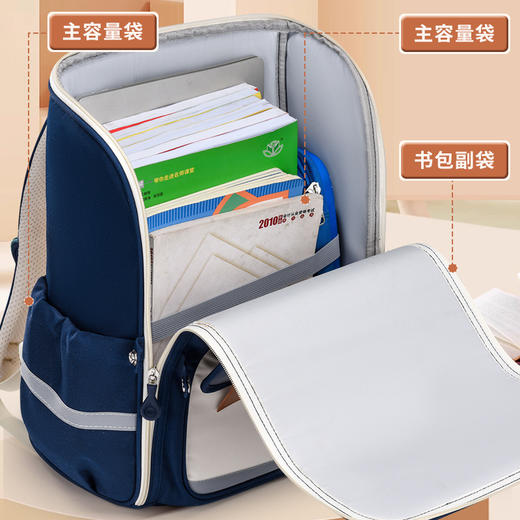 2025新款英伦风小学生书包一到六年级减负大容量护脊手提双肩包 商品图2