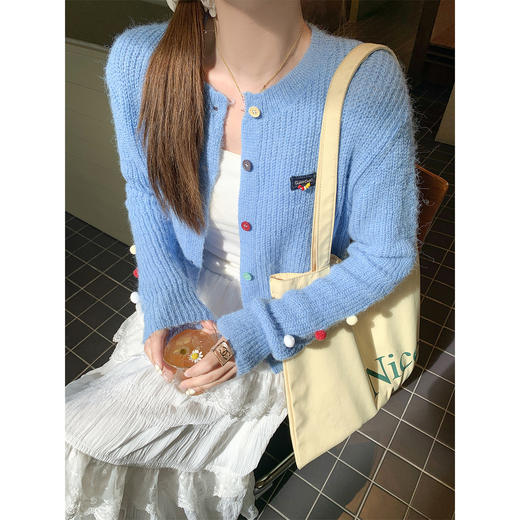 <曾小咸推荐>2.21 现货秒杀 ！微信超特价！彩色毛球针织开衫 日常179.99 立减90 秒杀89.99！！ 商品图2