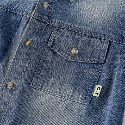 棉花堂春款水洗做旧复古潮趣童装牛仔外套- FD61069 商品图9