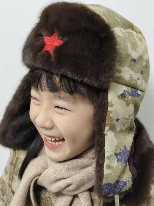 【儿童红星防寒帽】冬季儿童护耳加厚保暖刺绣五星防寒帽zyx 商品图0