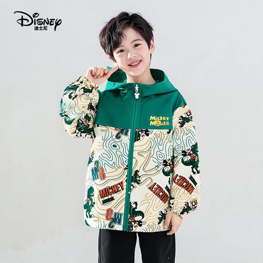 迪士尼男童外套2026春装新品儿童卡通印花双面穿宽松夹克上衣 商品图1