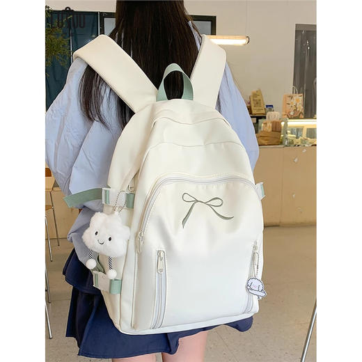 书包初中女生2026新款高中生简约风女肩包大容量双肩包背包高颜值 商品图0