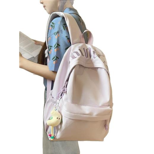 黑色书包初中女生简约高颜值ins风双肩包女潮流大学生运动背包潮 商品图4