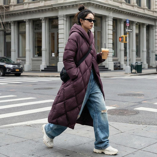 NANSONGSILK/NS鹅绒服时尚保暖冬季长款鹅绒服547084南宋 商品图2