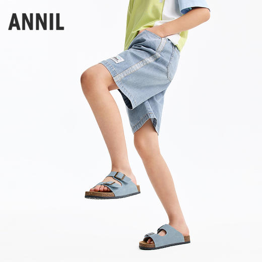 男童全腰牛仔中裤夏季新款安奈儿童装EB626568 商品图2