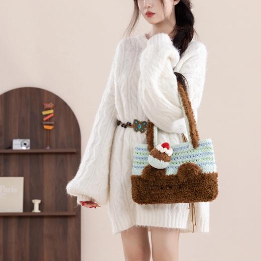 苏苏姐家甜品小动物包包手工diy编织钩针绒绒蜜糖毛线团包包材料包 商品图3