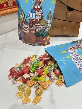 俄罗斯混合爆汁软糖多种口味500g每袋包邮