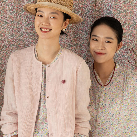 牧衣游原创 进口亚麻手工刺绣外套新款百搭通勤简约文艺开衫 春再 商品图0