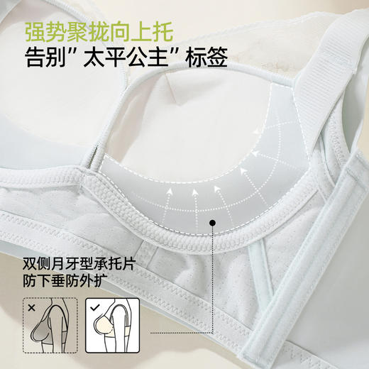 熳洁儿 小胸强聚拢中厚杯文胸反重力提拉樱桃杯显大蕾丝内衣26261501 商品图3