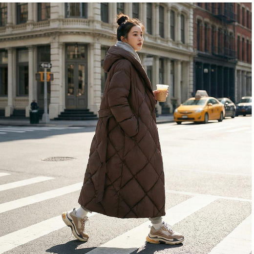 NANSONGSILK/NS鹅绒服时尚保暖冬季长款鹅绒服547084南宋 商品图3