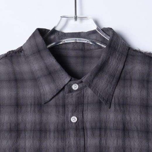 2221SDSA男装2026新款高贵轻奢美式复古撞色格子长袖衬衫百搭休闲衬衣 商品图1