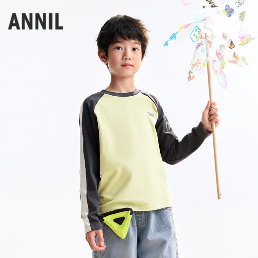 男女童圆领长袖针织衫春季新款安奈儿童装EM611742 商品图1