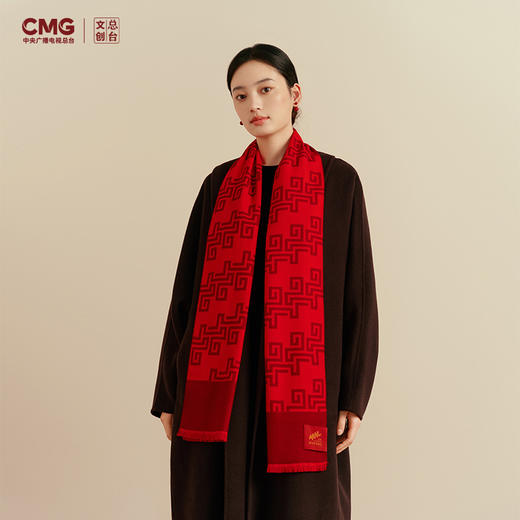 【甄选年礼文创佳品❗️简洁大方配色雅致】2026马年总台春晚围巾骐骥驰骋礼盒装CMG总台文创礼物送礼。jd 商品图1