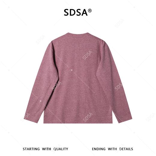 SDSA男装2026新款高贵轻奢韩版简约扎染半纽扣圆领长袖T恤百搭 商品图5