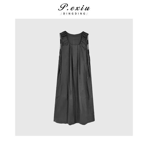 04-3潘依绣丁丁宠粉法式褶皱U领背心连衣裙Q31211 商品图0