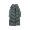NANSONGSILK/NS设计感斜格连帽长款鹅绒服外套547045南宋 商品缩略图6