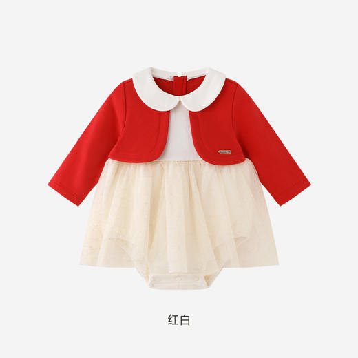 【轻盈网纱】英氏婴幼儿分体套装女宝可爱纱裙蛤套春秋长袖假两件上衣洋气时髦 商品图7