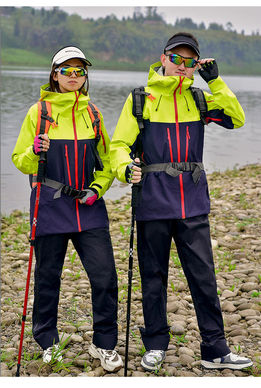 LeWalk ALPHA SV 龙年系 列拼接连帽 户外远足 防水冲锋衣 商品图0