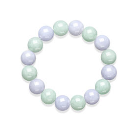 K64380-A-X009K00000007 周大福CHOW TAI FOOK 新中式春彩双色翡翠玉珠手串弹力绳玉珠子手链女K64380