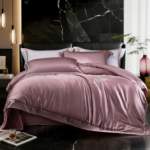 多喜爱 60S兰精天丝四件套 波蕊/悠梦【奥地利进口兰精天丝】【精美刺绣】【礼盒包装】【三方出框&花边】【专利床单】 商品图6