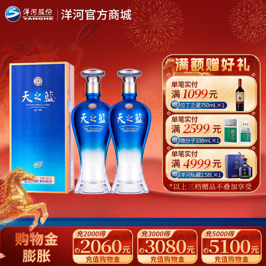 洋河 天之蓝 21版本 42度 480mL 浓香型白酒 商品图0