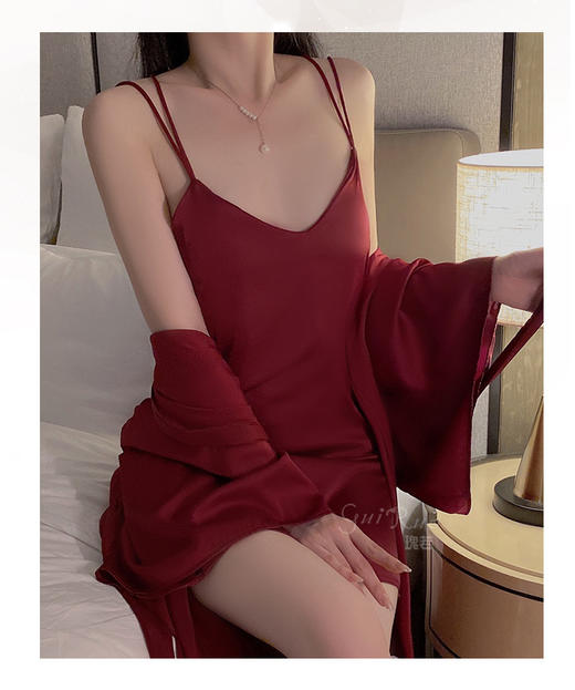 【YW】无忧购交叉露背简约舒适吊带睡裙女式家居服 1320（截单后3-5天发货) 商品图6