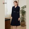 司歌V领风衣式翻领连衣裙长袖收腰端庄气质R921046X 商品缩略图1