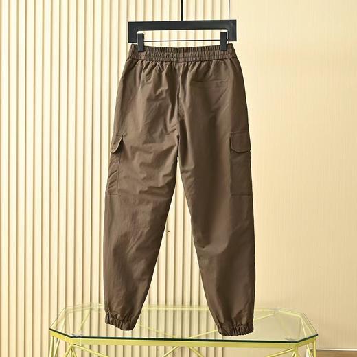 冬季新款三防大口袋抽绳腰带束脚羽绒工装裤 商品图3