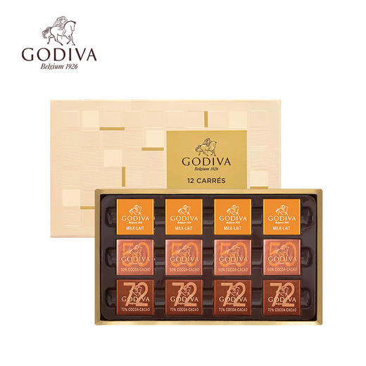 【女神节】歌帝梵 176型经典片装巧克力礼盒12片装 60g 商品图1