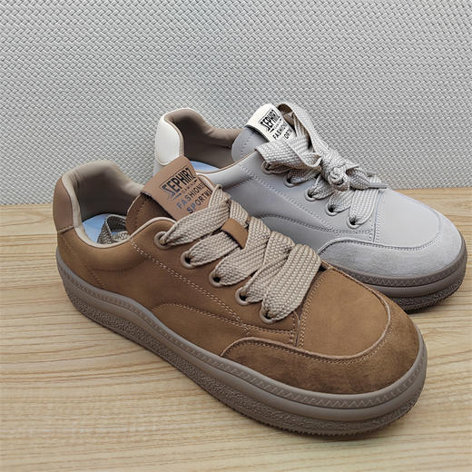 2024豪行秋冬新款24317011真皮运动休闲低跟女鞋单鞋皮鞋 商品图0