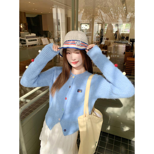 <曾小咸推荐>2.21 现货秒杀 ！微信超特价！彩色毛球针织开衫 日常179.99 立减90 秒杀89.99！！ 商品图3