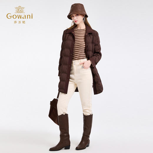 【鹅绒】乔万尼宽松拼接设计感保暖90白鹅绒羽绒服ED4T858 商品图3