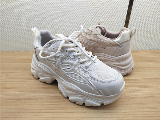 2024豪行春季新款24182206运动休闲中跟女单鞋网鞋专柜正品老爹鞋 商品图2