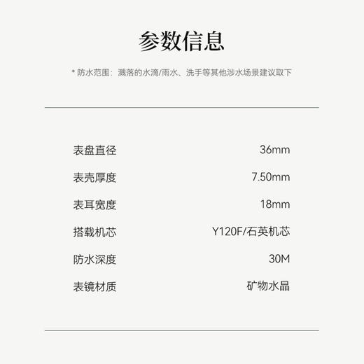 HY-14503115-CM COACH PERRY系列简约小牛皮表带36mm石英手表女表【可能没电】 商品图4