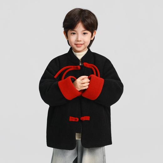 男童拜年服2025新款秋冬儿童冬装唐装中式汉服加厚外套喜庆过年服 商品图2