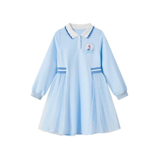 迪士尼童装女童连衣裙艾莎公主2026春季新款洋气春装儿童长裙子 商品图4